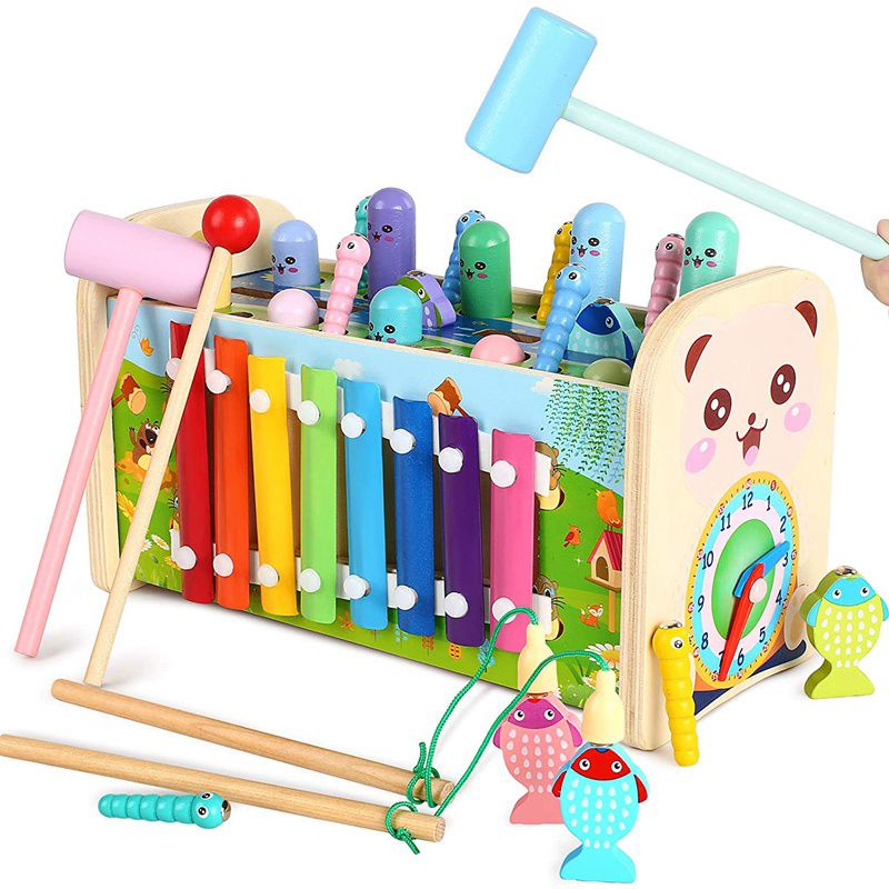 ◇Bộ đập chuột 7in1 bằng gỗ giúp bé phát triển trí tuệ - vui nhộn