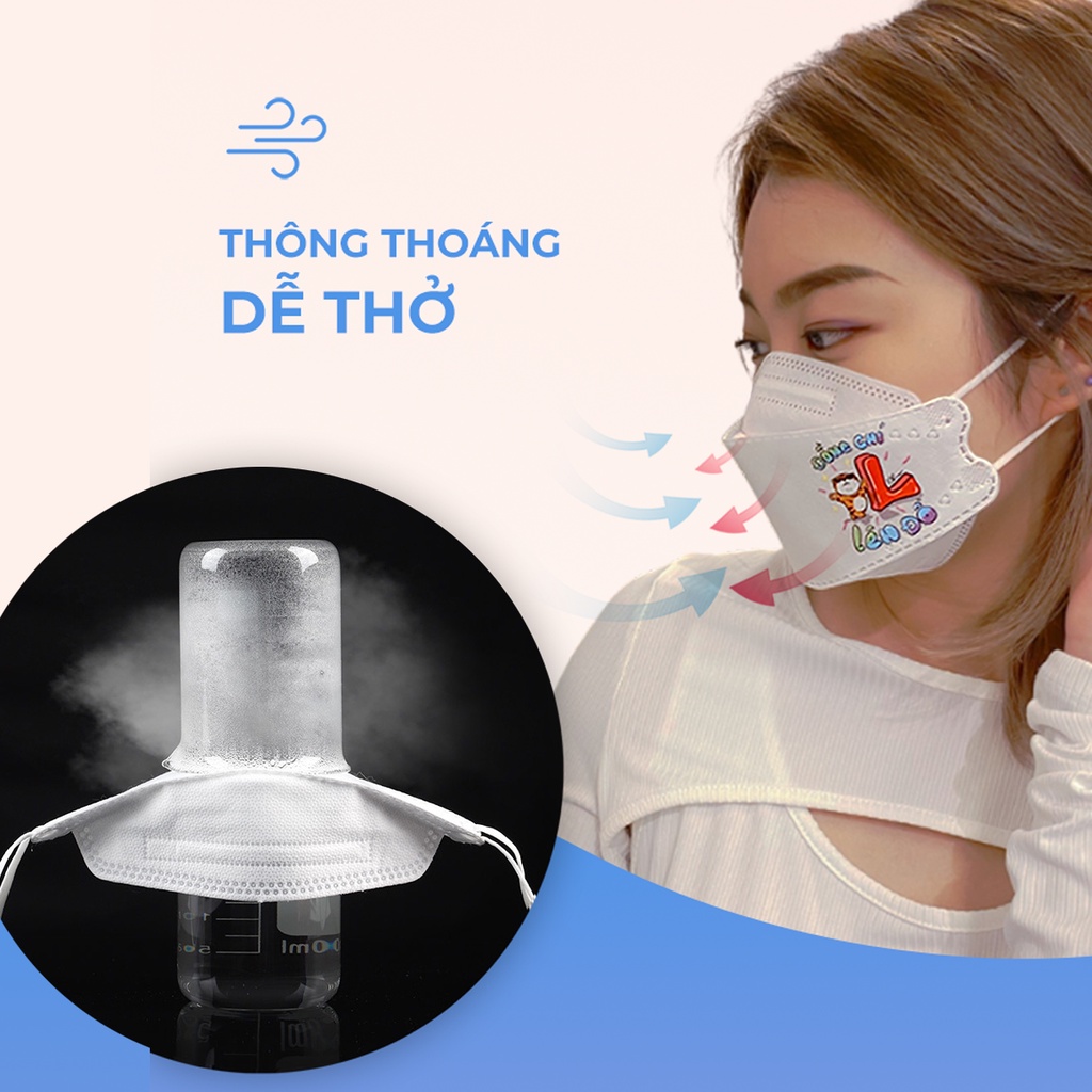 Khẩu trang 4 lớp Blamor màu đen thời trang B011 đen