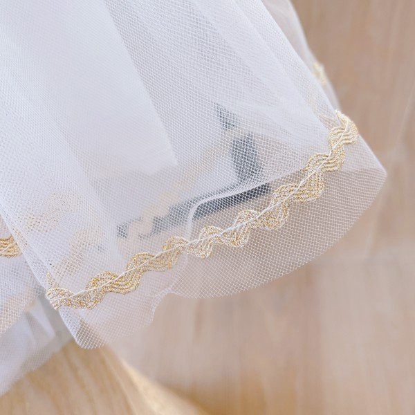 Váy công chúa bé gái LOBY màu trắng điệu đà V0401072 (3 tháng - 7 tuổi)
