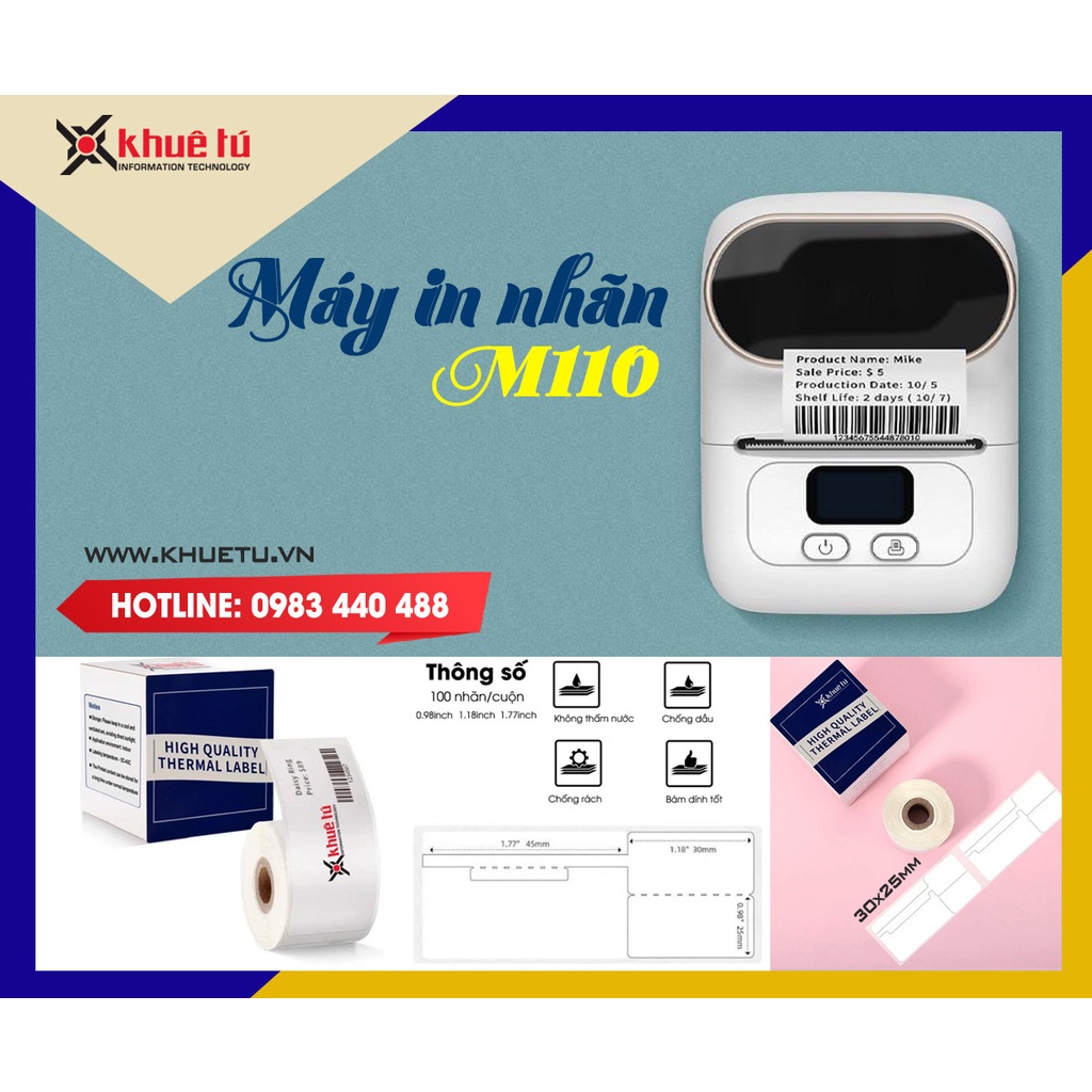 Bộ Máy In Tem Nhãn Vàng Bạc, Trang Sức, Mắt Kinh - M110