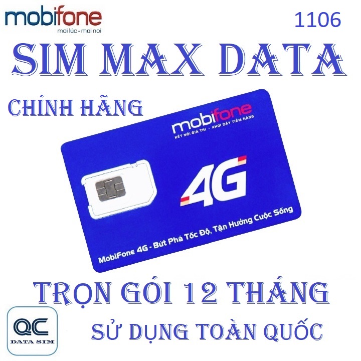 Sim mobifone 4G trọn gói 12 tháng max data sử dụng toàn quốc