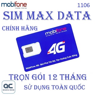 Sim mobifone 4G trọn gói 12 tháng max data sử dụng toàn quốc
