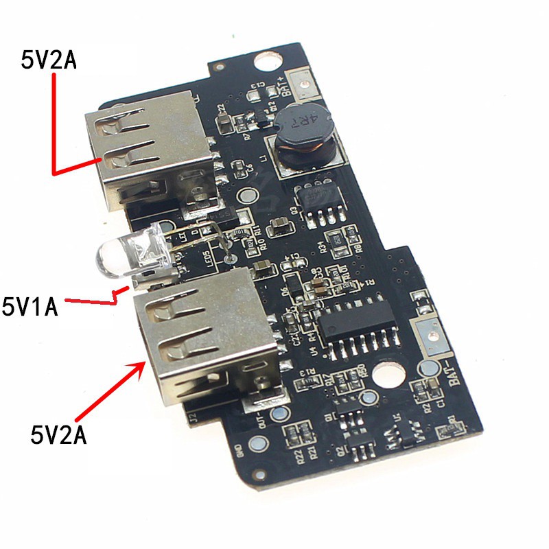 Mạch sạc dự phòng 2 cổng USB