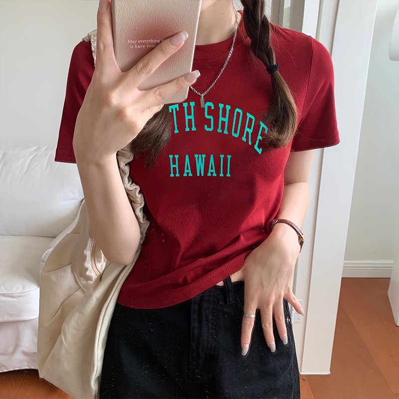 Áo Thun Nữ Tay Ngắn Màu Trơn 51110