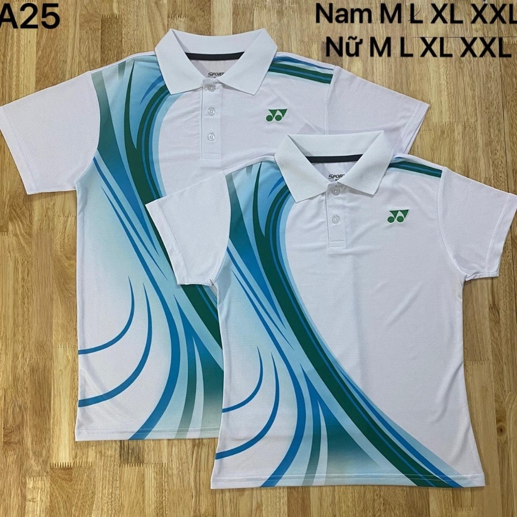 Áo Thể Thao Nam Nữ Cổ Đức Yonex Chất Cotton Siêu Mát Thấm Hút Mồ Hôi