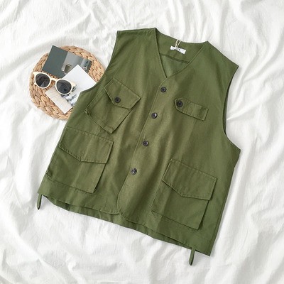 [Có sẵn]🌿 Áo khoác gile kaki mỏng túi hộp ulzzang 🔥 | BigBuy360 - bigbuy360.vn