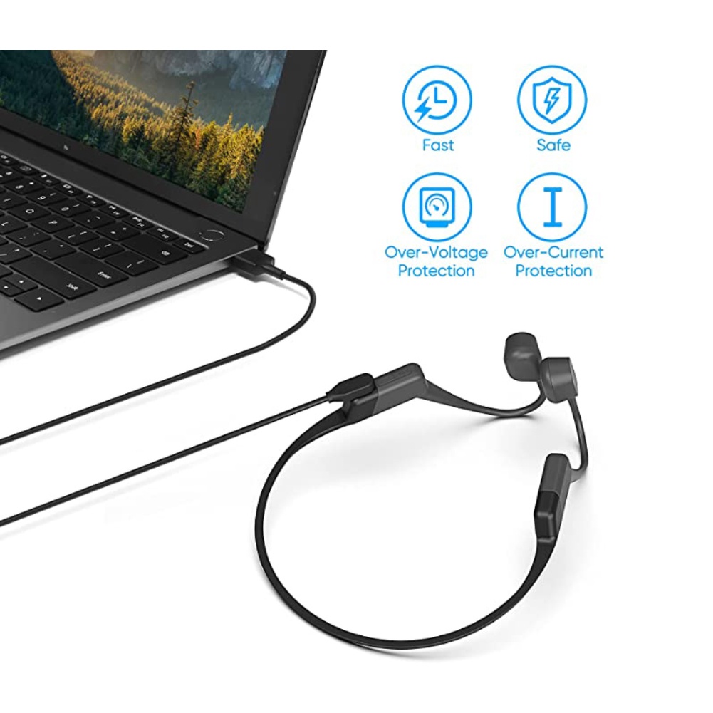 Cho AfterShokz Aeropex AS800 Sạc dòng dữ liệu dây cáp dữ liệu Xương dẫn không dây Bluetooth sạc tai nghe *