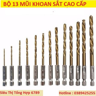 BỘ 13 MŨI KHOAN SẮT CAO CẤP