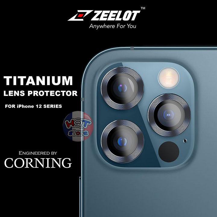 [Mã SKAMPUSHA8 giảm 8% đơn 300K] Ốp viền kính bảo vệ Camera ZEELOT Titanium IPhone 12 Pro Max / 12 Pro