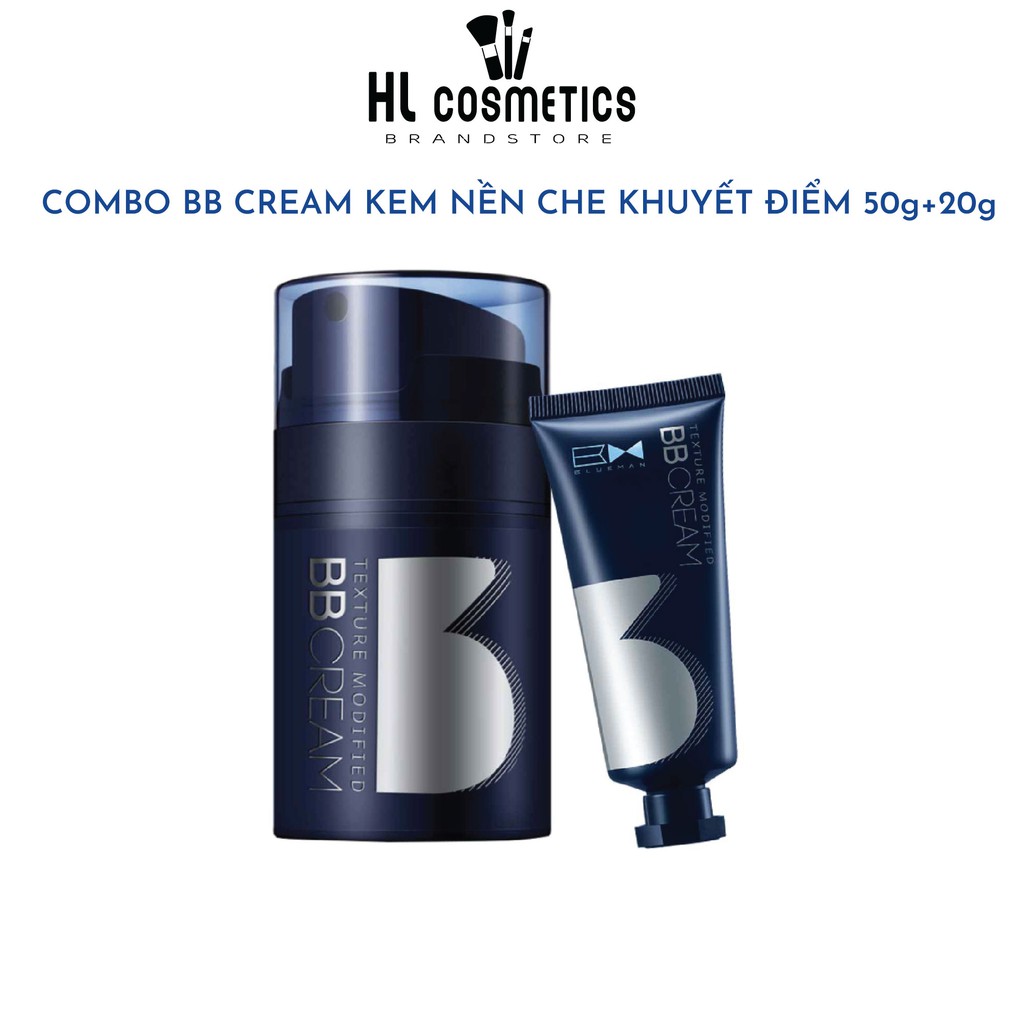 Combo BBCream Kem Nền Che Khuyết Điểm Làm Đẹp Cho Nam Giới 50g+20g