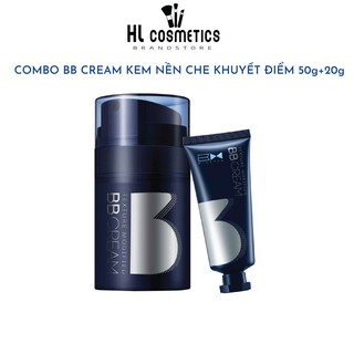 Combo BBCream Kem Nền Che Khuyết Điểm Làm Đẹp Cho Nam Giới 50g+20g