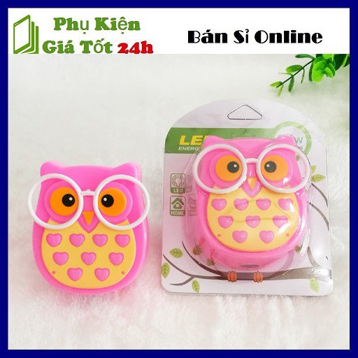 Đèn Ngủ Cảm Biến Cú Mèo Hồng - Siêu Đẹp - Siêu Bền