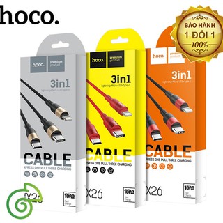 Cáp Sạc Nhanh Hoco X26 1 mét Chân Micro USB/Lighitng/Type C - Bảo Hành 12 tháng Chính Hãng