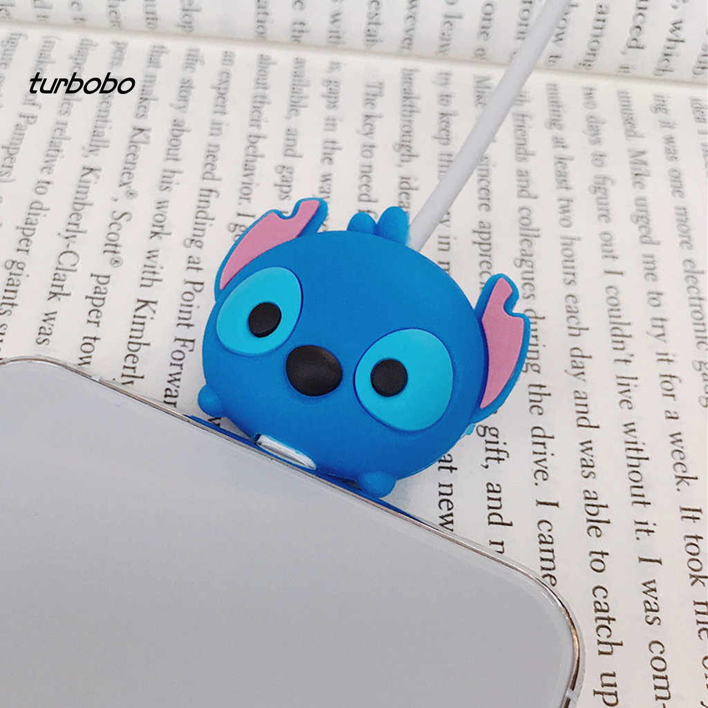 Đầu bảo vệ cáp sạc hình động vật dễ thương chất liệu silicon cho Iphone