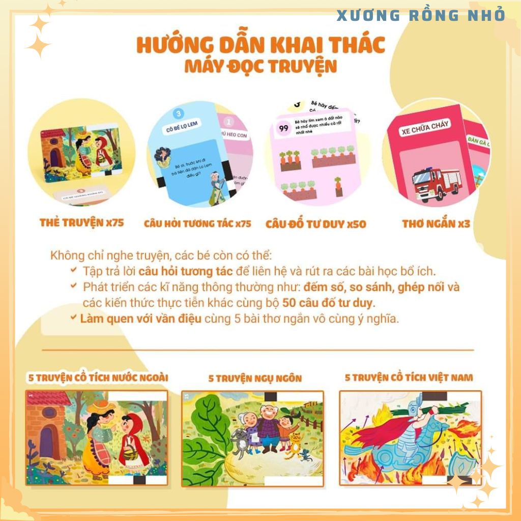 Máy đọc truyện tranh Kennen - Máy đọc thẻ truyện tranh giúp bé tư duy phát triển trí tuệ - Xương Rồng Nhỏ