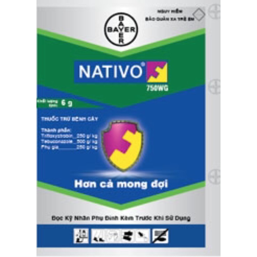 Thuốc trừ nấm bệnh Nativo 750WG – Đặc trị thán thư, phấn trắng hiệu quả 6g