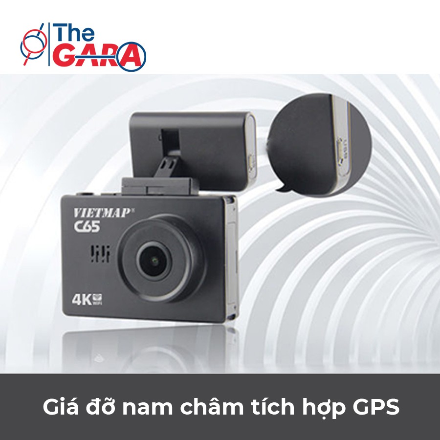 Camera Hành Trình VietMap C65 + Thẻ nhớ 32GB | Độ phân giải Ultra HD 4K | Cảnh báo tốc độ