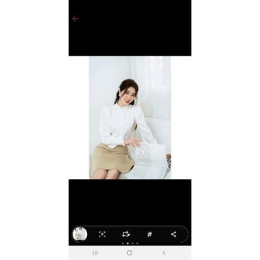 Áo sơ mi size M, viền bèo tay măng séc 2 khuy - Pass áo Tiin nguyên tag