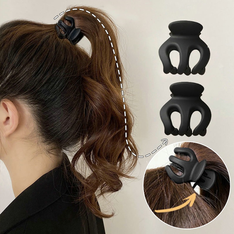 Kẹp Tóc Càng Cua Vô Hình Dễ Thương Tạo Kiểu Tóc Đuôi Ngựa Cho Nữ