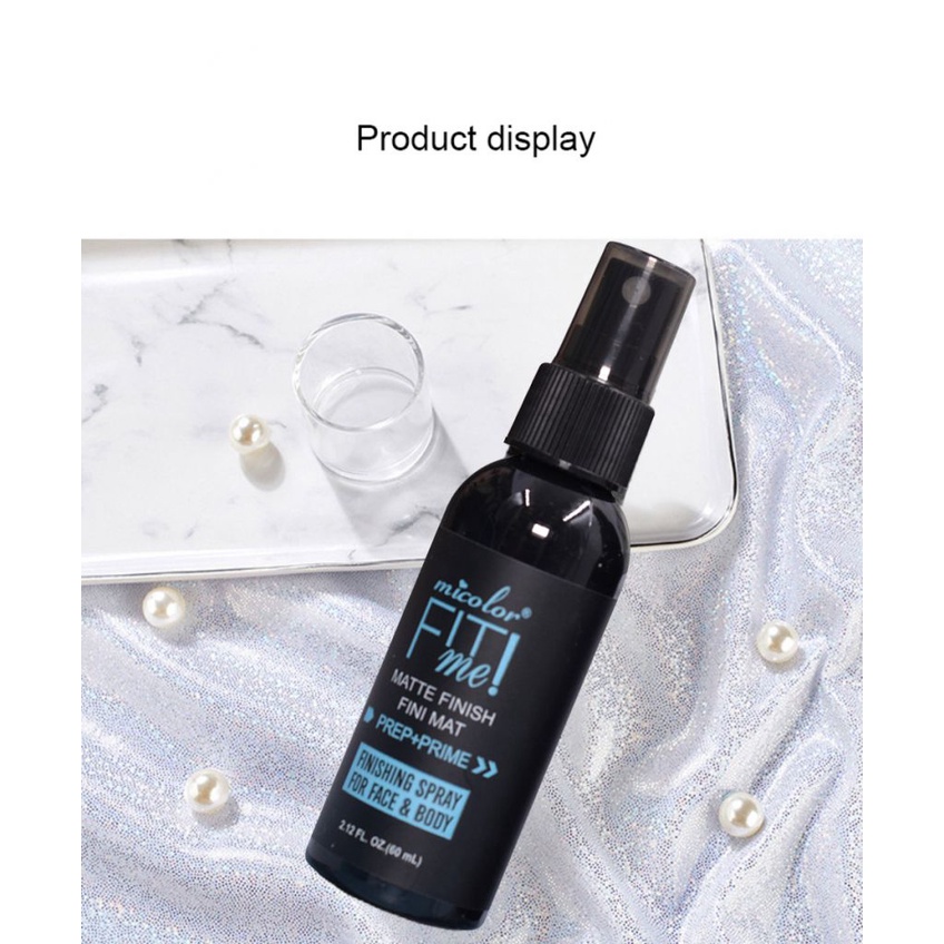 Sẵn Sàng Cổ MICOLOR Trang Điểm Trong Suốt Dưỡng Ẩm 1 Xịt Nước Không Cất Cánh Trang Điểm Đen 60ML Cá Tuyết