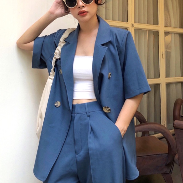 Blazer Oversize tay ngắn