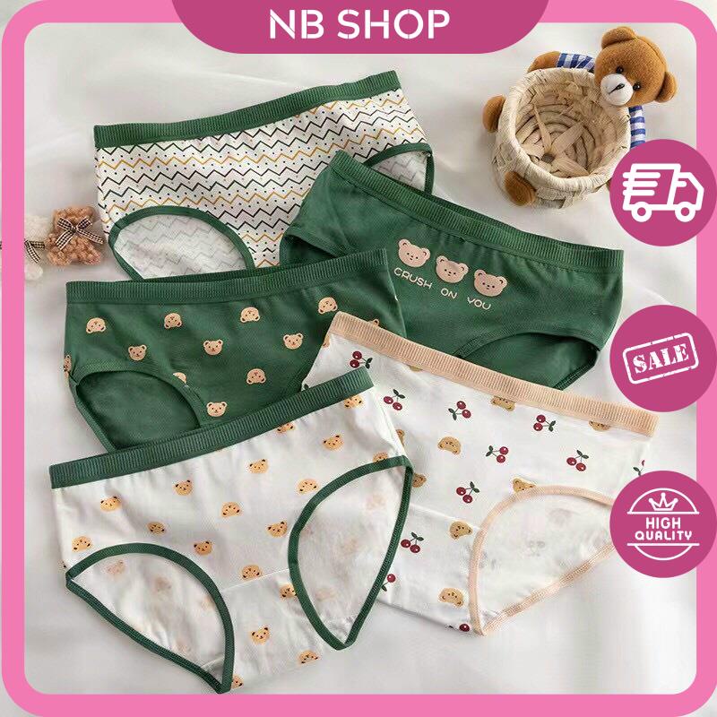 Set 5 Quần lót nữ cotton quần xì nữ chất cotton kháng khuẩn thoáng mát an toàn cho sức khỏe của bạn NB shop