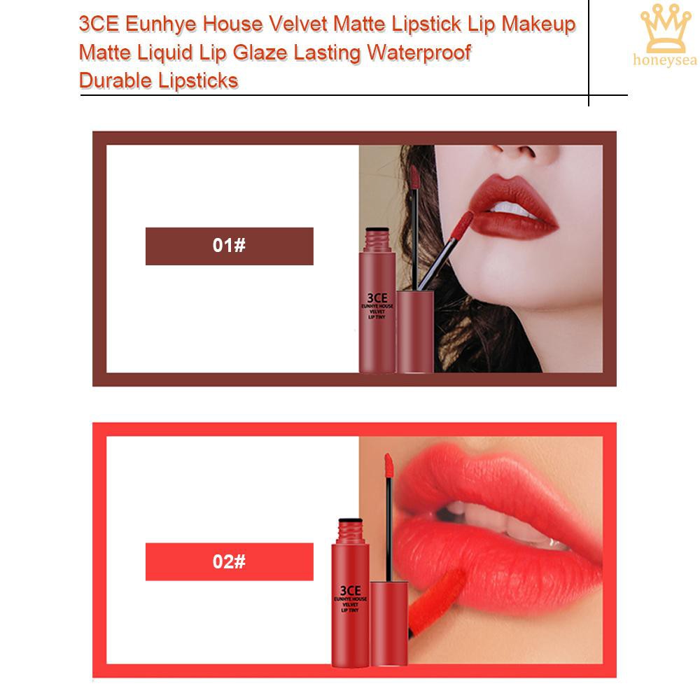 Home۩ 3CE Eunhye House Velvet Matte Lipstick Lip Makeup Matte Liquid Lip Glaze Lasting Waterproof Durable Lipsticks cosmetics
