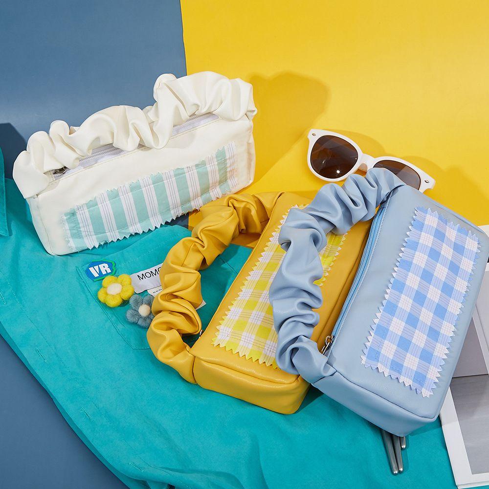 Túi Đựng Son Môi / Mỹ Phẩm Khóa Kéo Xếp Ly Nhỏ Gọn Tiện Lợi