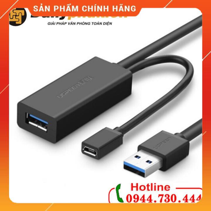 Cáp nối dài USB dài 10M hố trợ nguồn Ugreen 20827 dailyphukien