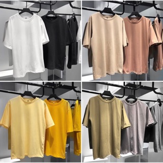 Áo Thun Trơn Cotton Oversize Đủ Màu Unisex