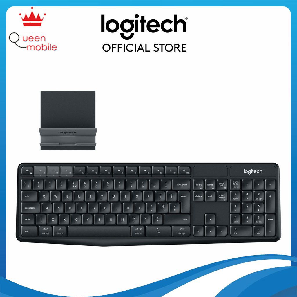 [Trả góp 0% LS] Bộ bàn phím không dây và giá đỡ LOGITECH K375s