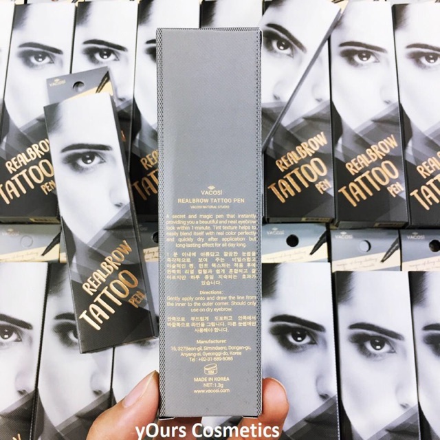 VACOSI Chì kẻ mày nước phẩy sợi 4D Tattoo