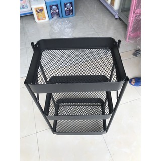 Kệ(xe đẩy)sắt 3 tầng đa năng