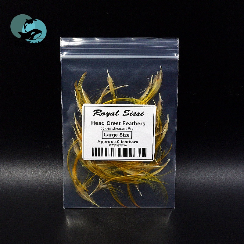 CREST Set 20 Mồi Câu Cá Giả Bằng Lông Vũ Màu Vàng Cỡ Vừa Và Lớn