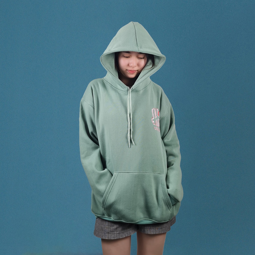 Áo khoác nỉ có mũ 2 lớp SAM CLO - HOODIE chui form rộng nam nữ unisex mặc cặp - couple in chữ UNFLUID