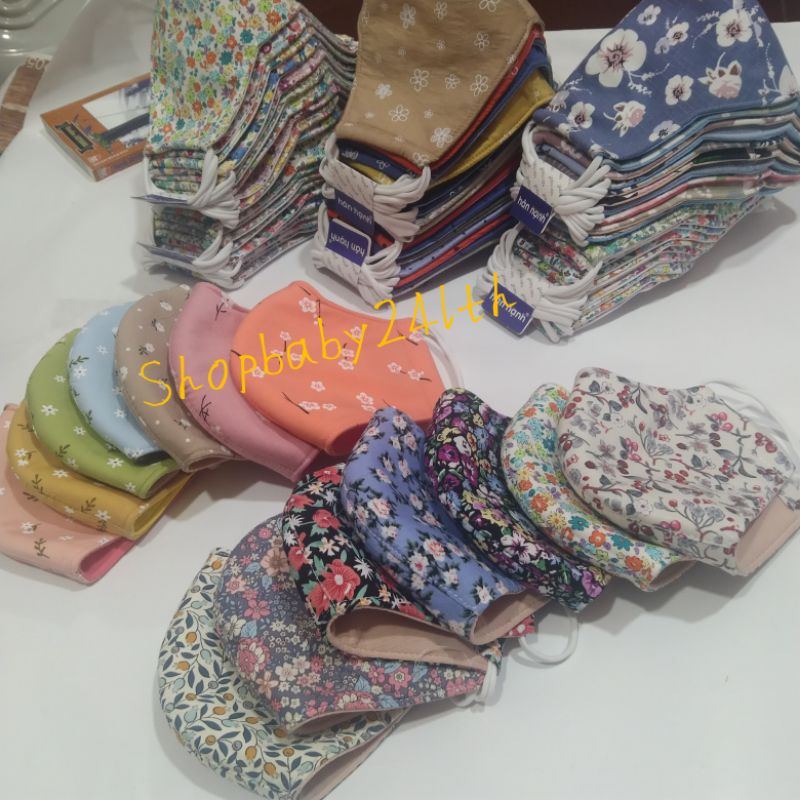 Khẩu trang vải cao cấp 3 lớp  chống nắng, gió lùa, thoáng mát, bảo vệ hiệu quả đi nắng, chống bụi