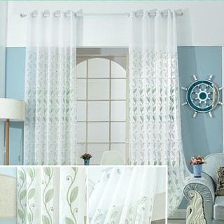 Rèm cửa vải xô xuyên thấu hình hoa