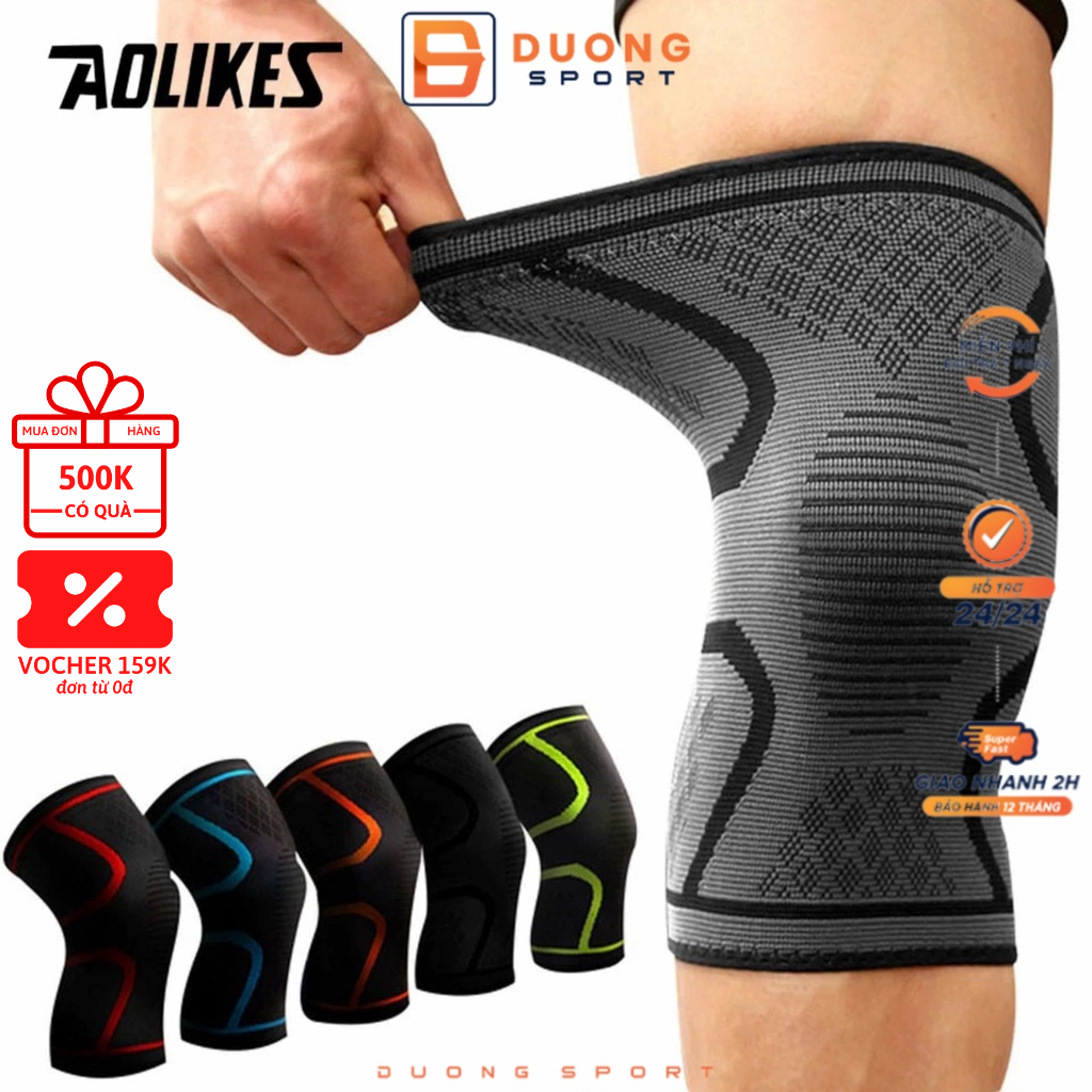 Băng Bảo Vệ Đầu Gối Tập Thể Thao Aolikes Cao Cấp AL7718