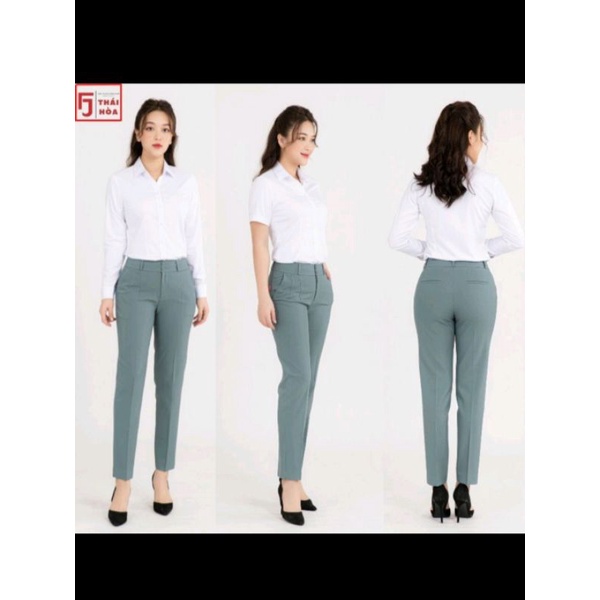 CÓ SẴN. quần 9 tấc Thái Hòa ly chìm màu xanh ngọc