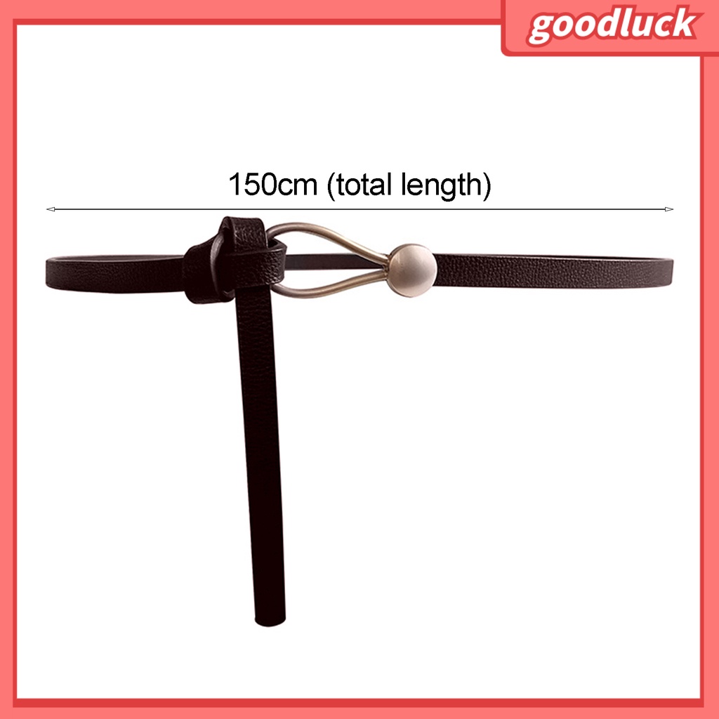 Thắt Lưng Giả Da Khóa Kim Loại Thời Trang Cho Nữ