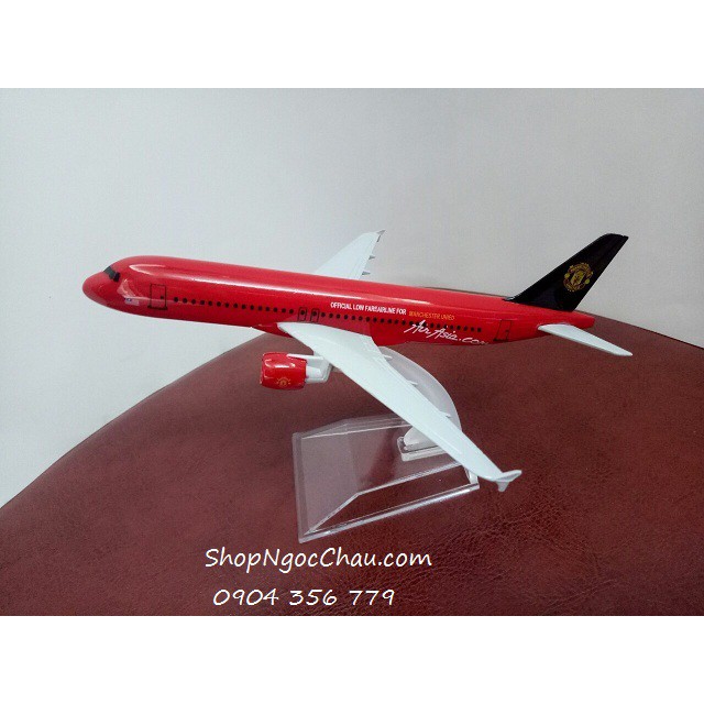 Mô hình máy bay A320 Air Asia Manchester United 16cm