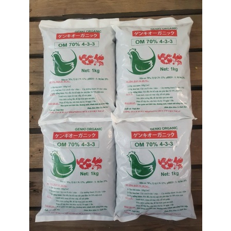 4kg - Phân Hữu Cơ Gà Nhật - GENKI ORGANIC Viên Nén Đã Qua Xử Lý