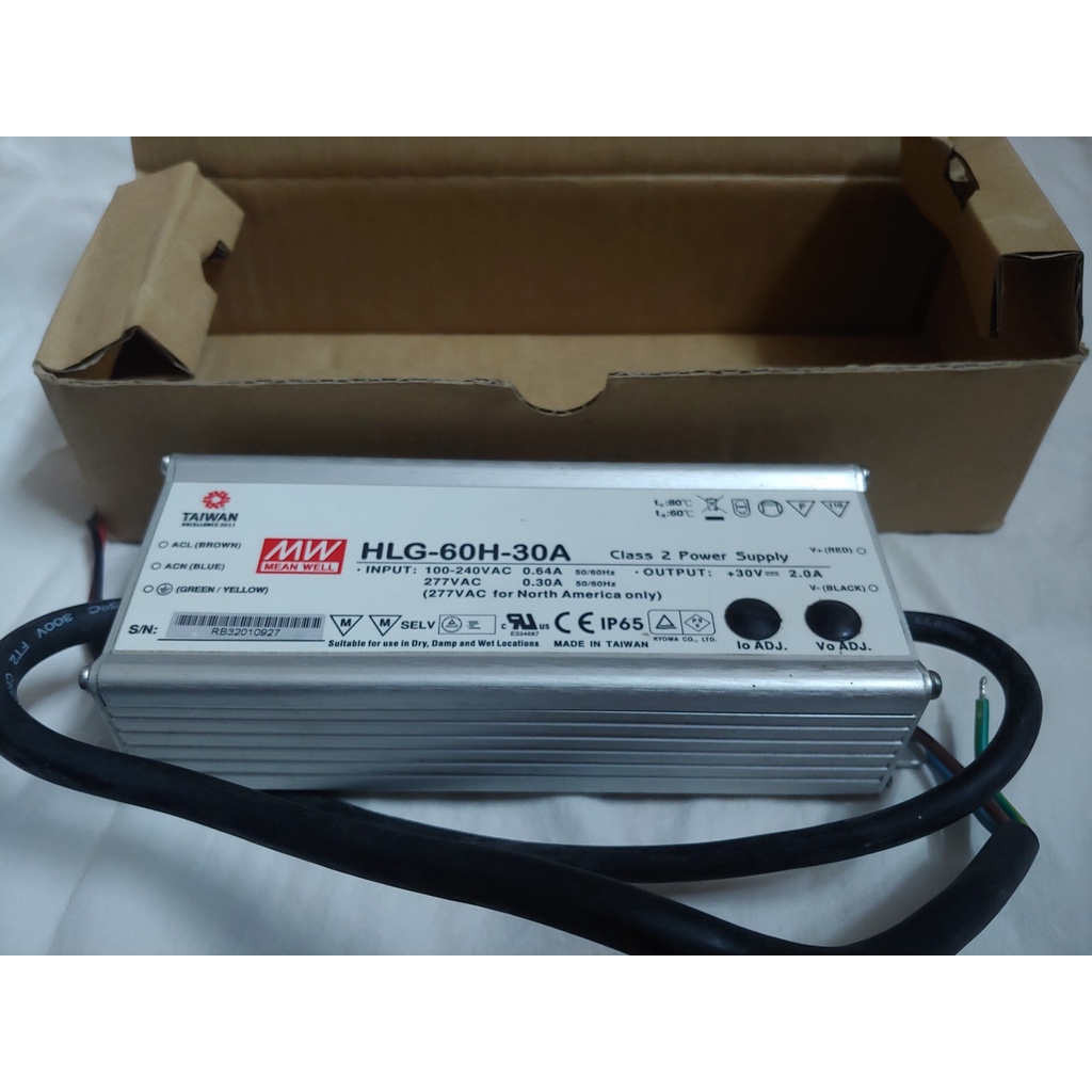 Nguồn Đèn Led Chính Hãng MeanWell HLG-60H-30A  Taiwan Excellence Award