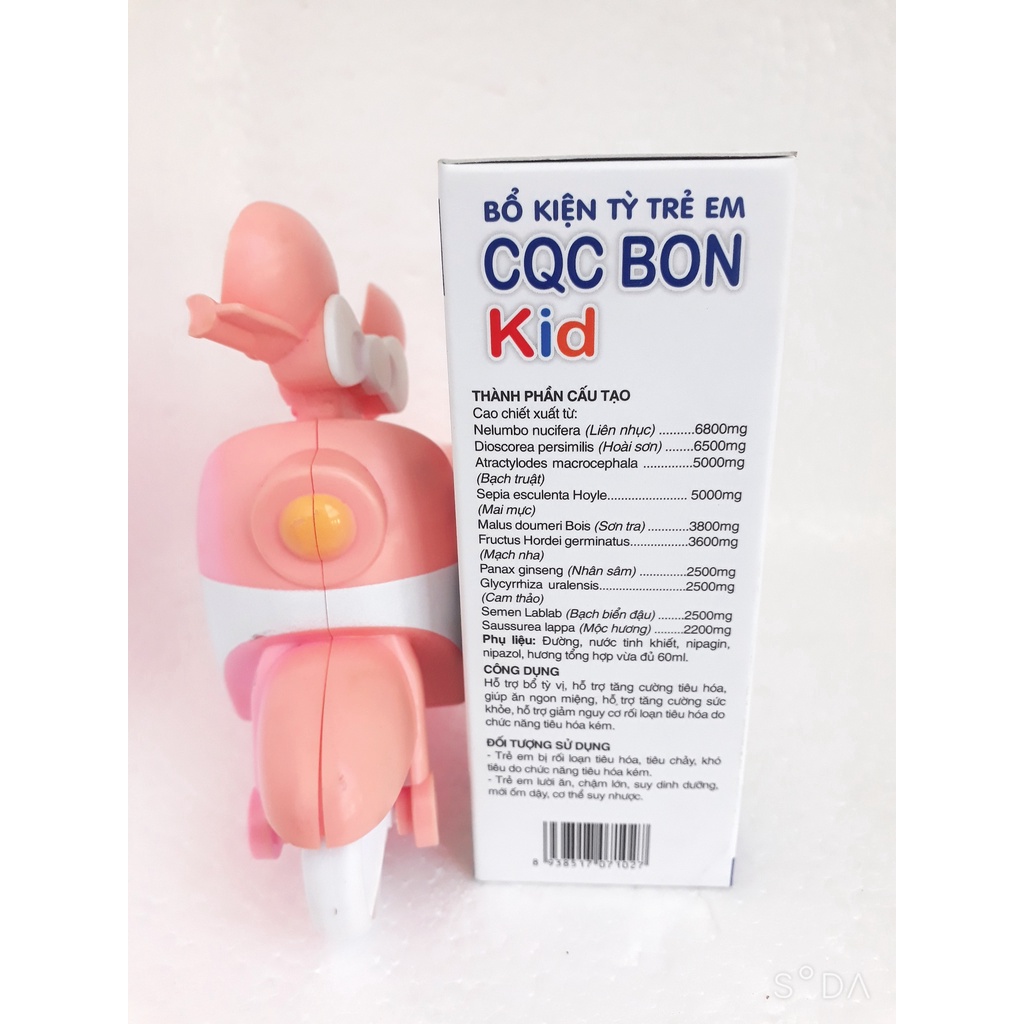 Siro bổ kiện tỳ trẻ em CQC BON Kid, hỗ trợ tăng cường tiêu hóa, giúp ăn ngon miệng; hỗ trợ tăng cường sức khỏe