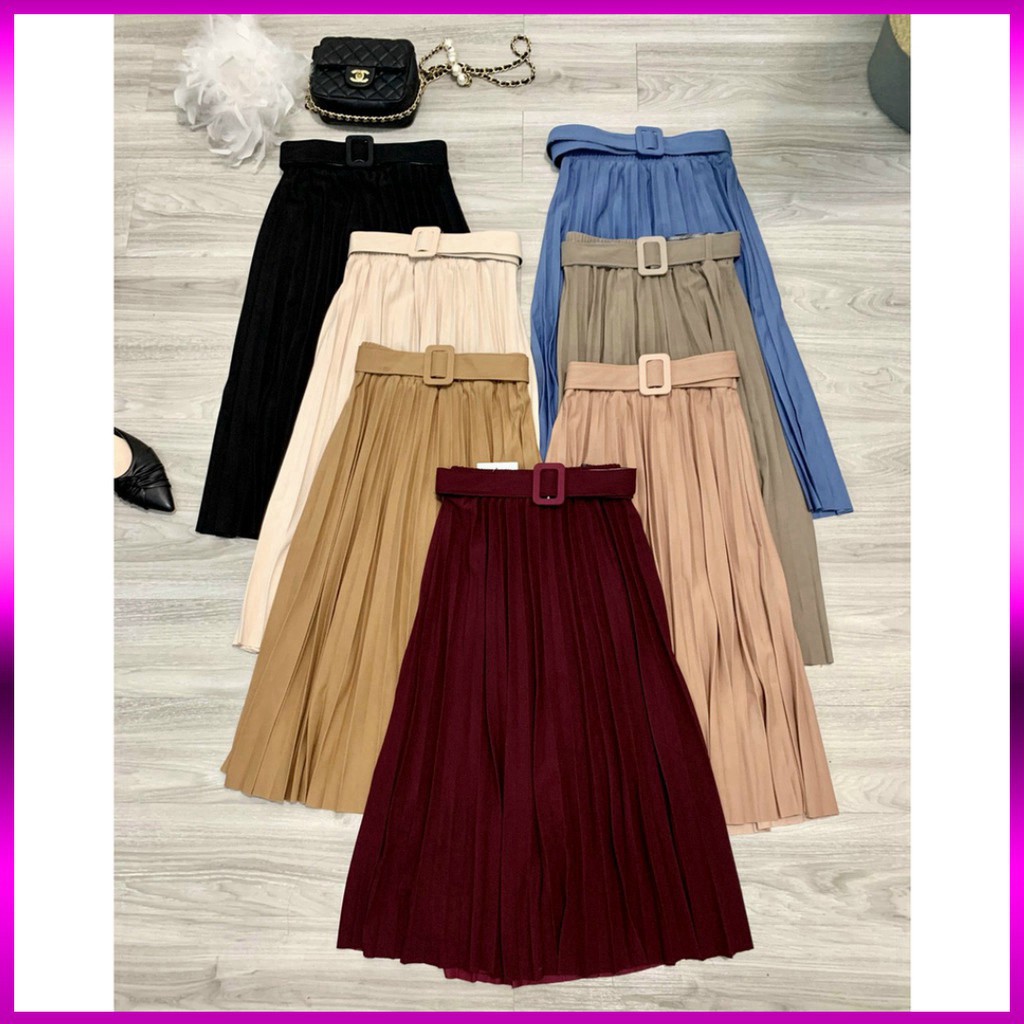 chân váy xếp ly kèm đai loại đẹp Yannan video+ ảnh thật loại 1 giá tốt | BigBuy360 - bigbuy360.vn