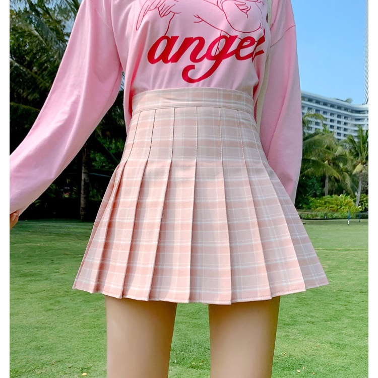 Chân váy tennis kẻ caro xếp ly dáng chữ A có size to style JK nữ sinh Nhật Bản big size ulzzang Hàn Quốc siêu hot