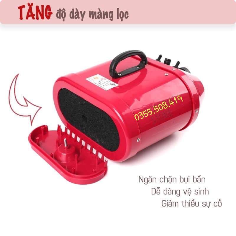 Máy sấy lông Chó Mèo Chunzhou 2 mô tơ hàng sẵn đầy đủ chế độ nóng lạnh to nhỏ - Omonpet