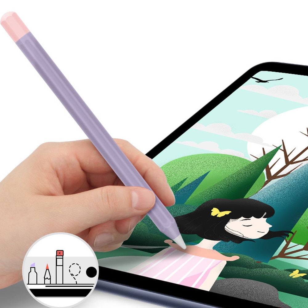 Vỏ bảo vệ bút cảm ứng Apple Pencil 2 bằng silicon nhiều màu sắc