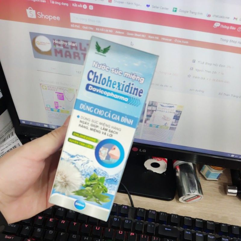 ✔️️️Nước súc miệng Chlorhexidine Dùng cho cả gia đình, sạch răng nướu lợi hằng ngày - Davicopharma chất lượng nhập khẩu