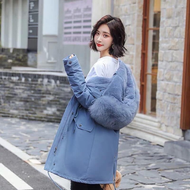 HÀNG CÓ SẴN_ÁO KHOÁC LÓT LÔNG DÁNG DÀI SIÊU ẤM( hình thật tự chụp) | BigBuy360 - bigbuy360.vn